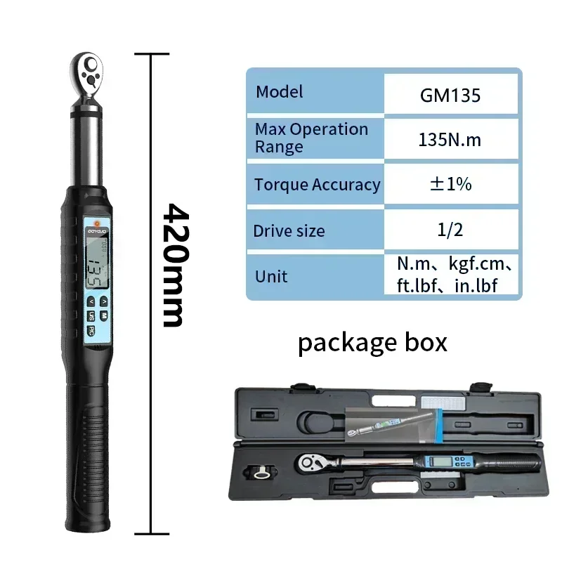 1/2 "3/8" Digitale Momentsleutel Professionele Koppel Verstelbare Moersleutel Data Besparen Fiets Auto Fiets Reparatie Koppel Tool sleutel