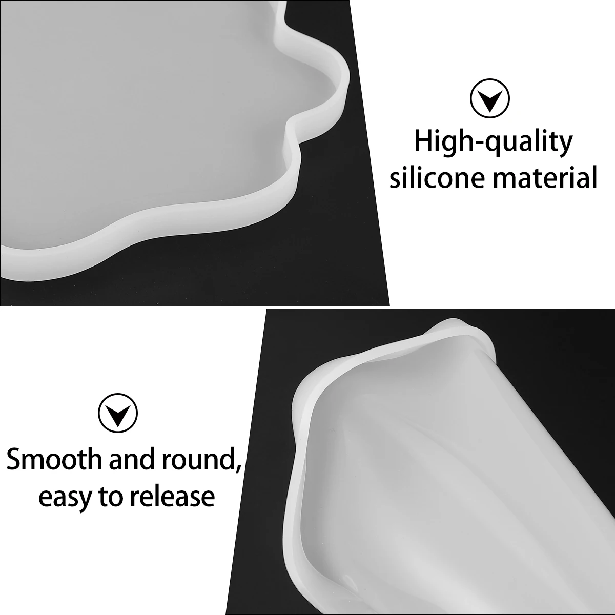 

Aesthetic Coaster Silicone Mold DIY Table Decoration Irregular Lace Design Crystal Epoxy Molds Cup Mat Mold Durable Safe Premium