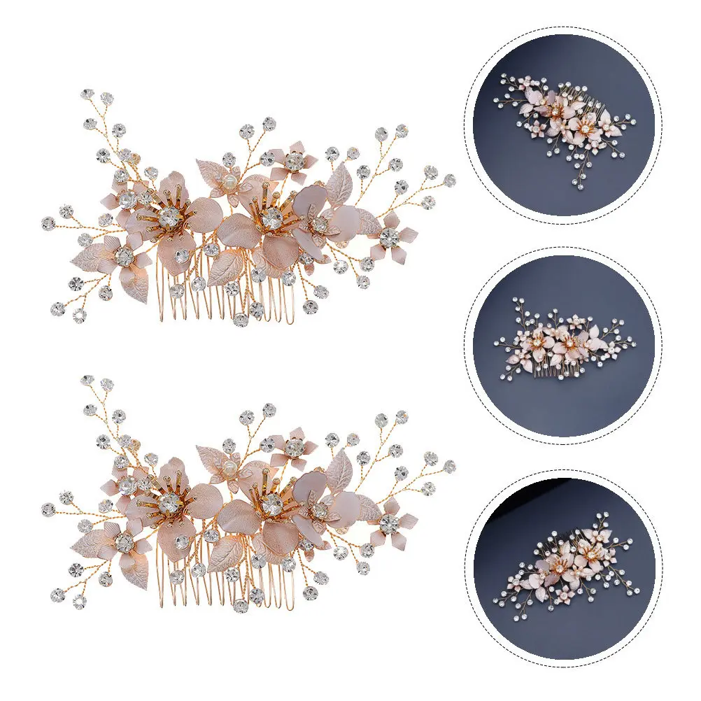 

1Pcs Pearl and Rhinestone Alloy Hair Comb Beautiful Creative Design Dazzling in Sunlight Graceful Hair Supply for Bridal Wedding