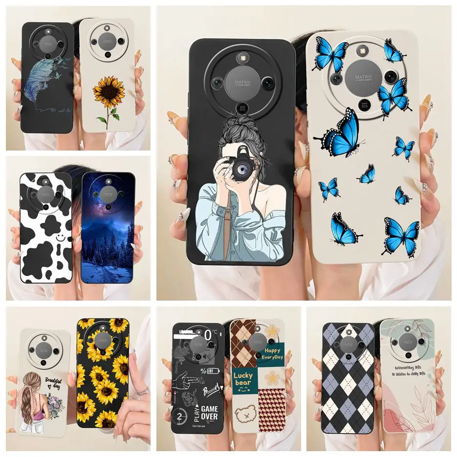 For Honor Magic 8 Lite Case Honor X9d MTN-NX1 Stylish Candy Painted Cover Matte Phone Case For Honor X70 X 70 HonorX9d Soft Bags