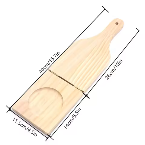 Solid Wood Dough Press Tool Quick Easy Dumpling Skin Press Home Dumpling Wrapper Skin Making Mold Kitchen Pastry Baking Tools