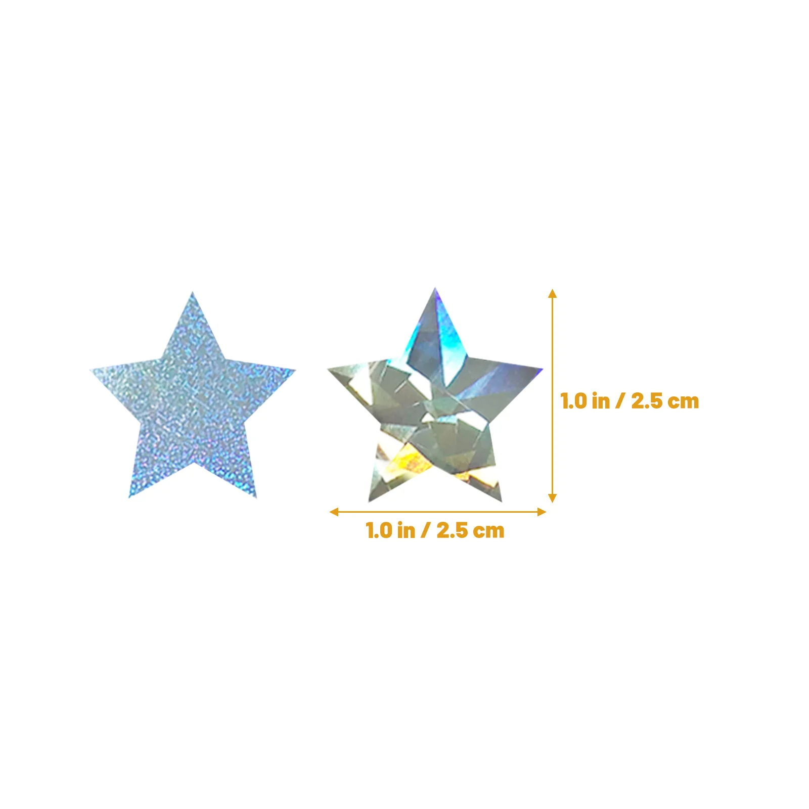 2 Rolls Star DIY Sticker Roll for Scrapbook Diary Photo Album Greeting Card Decoration Journaling Decorative Holographic Sticker