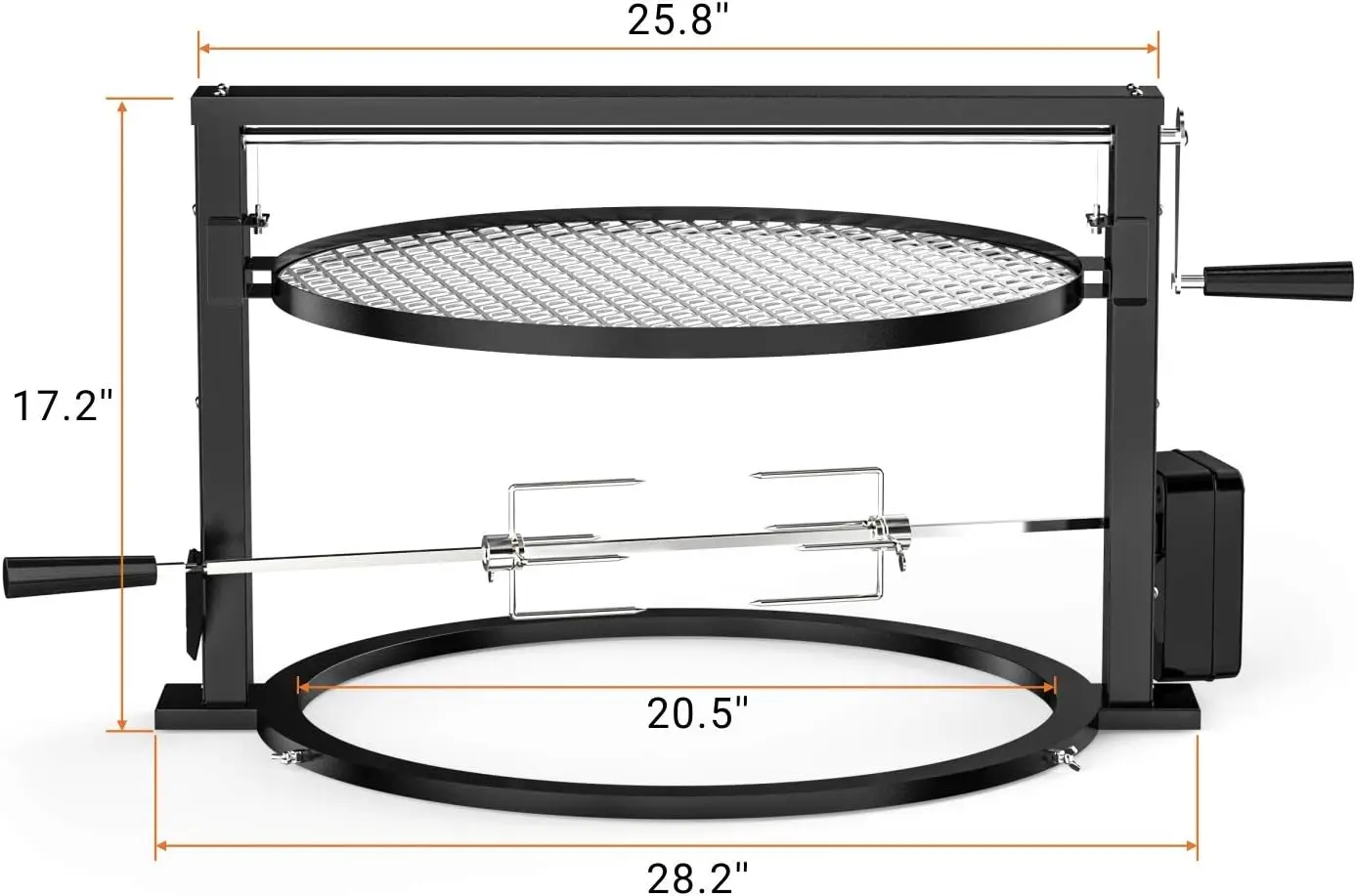 Système de rôtissoire de gril de style, fixation de grille de cuisson réglable pour grilles de bouilloire Weber de 22 pouces, brevet mondial · nouveau