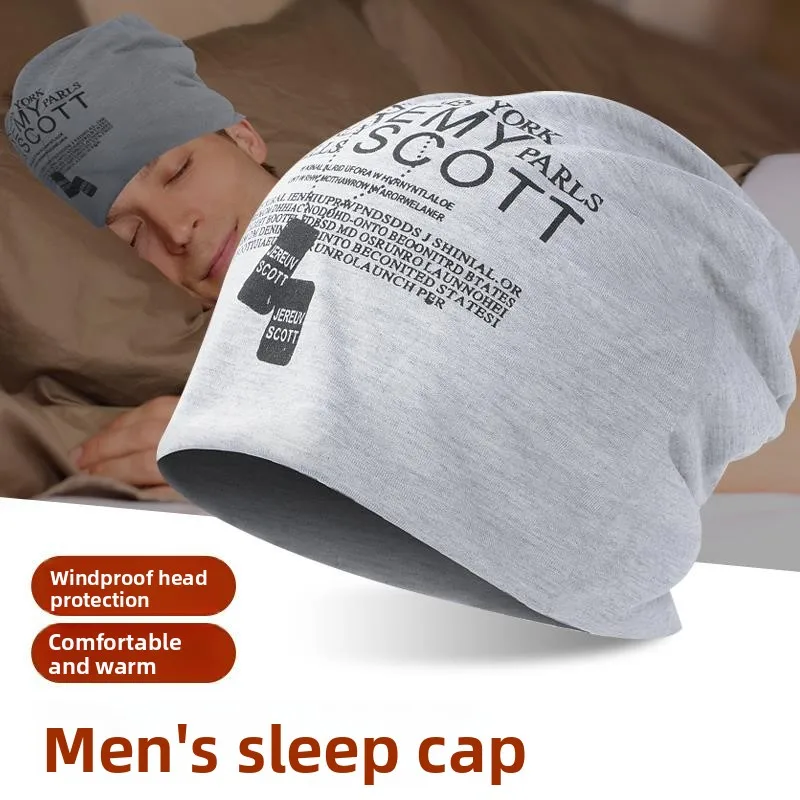 

Summer Sleep Cap Headscarf Men's Women's Air Conditioned Warmth Head Cover Sports Cap Men's Sleeping Head Cover Single Cap
