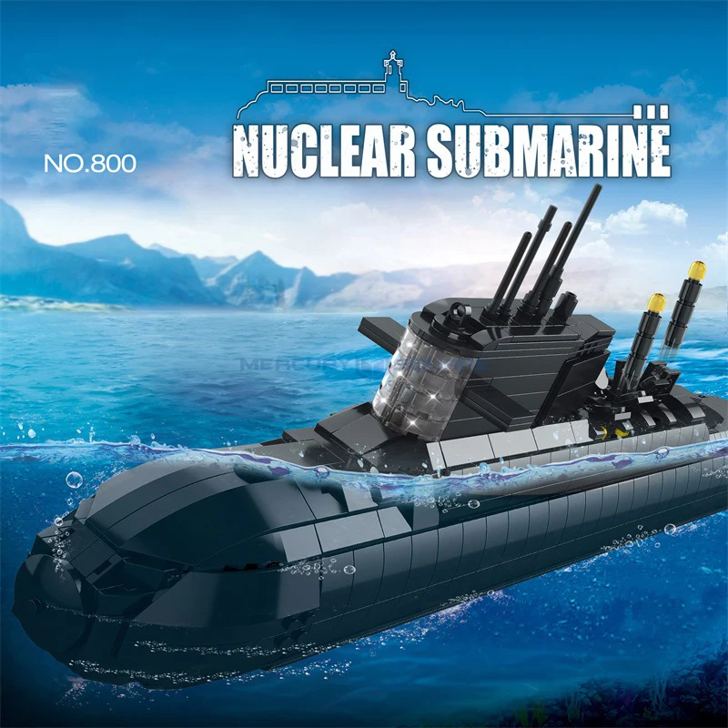 

Type 094 Strategic Nuclear Submarine MOC Modern Military Engineering High Tech Model Building Blocks Bricks Kids Toy Boys Gift