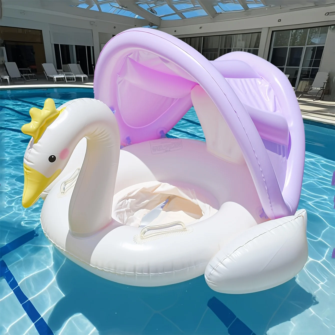 

1 шт., пастельное поплавковое сиденье «Лебедь» с защитными ручками — мечтательный бассейн для девочек, необходимая для пляжной вечеринки!
