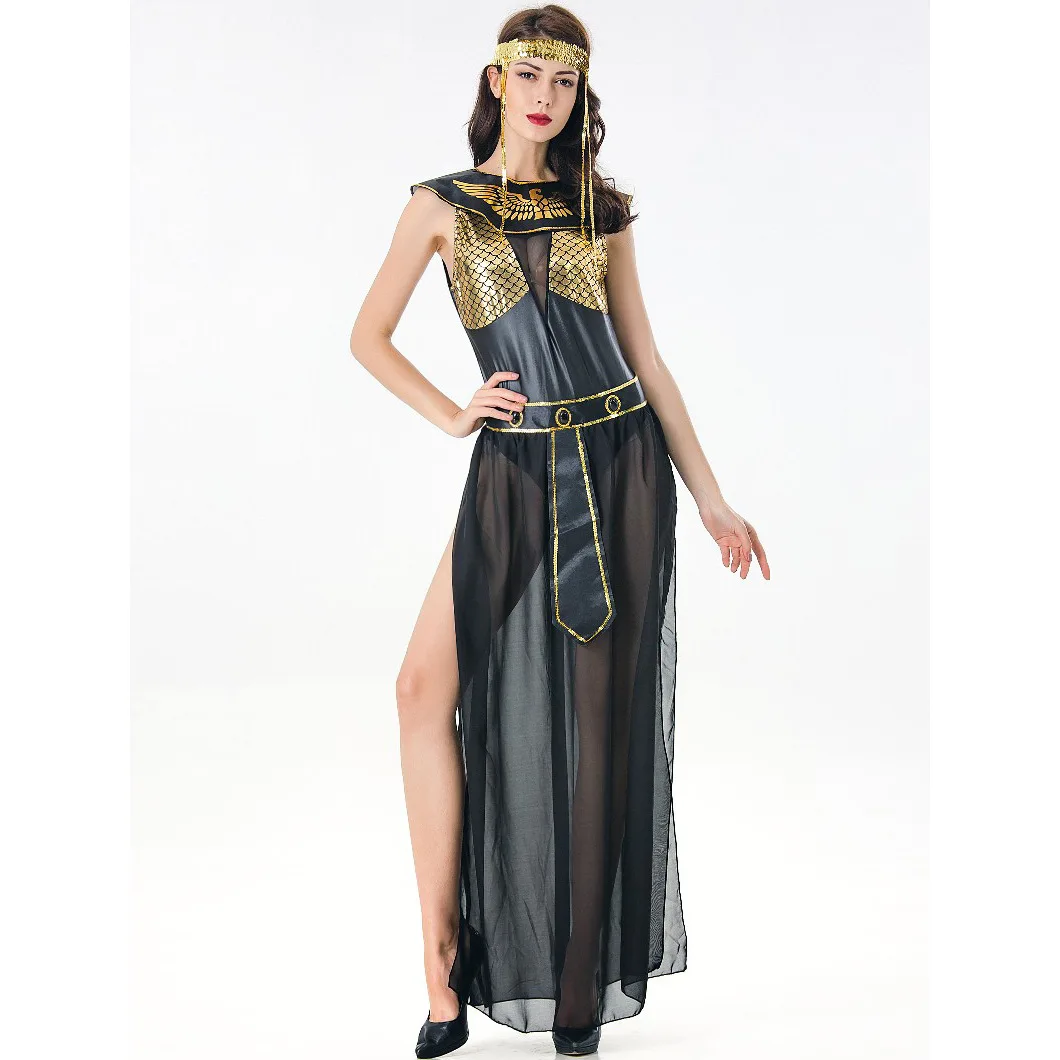 

Sexy Carnival Party Medieval Egyptian Cleopatra Queen Costume Halloween Stage Performance Myth Goddess Princess Cosplay Dress