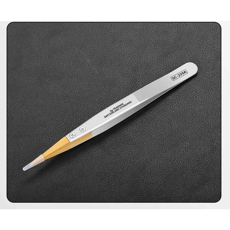 Boxwood tweezers precision antimagnetic tweezers 27 pointed tweezers insulation without damage parts watch repair tools