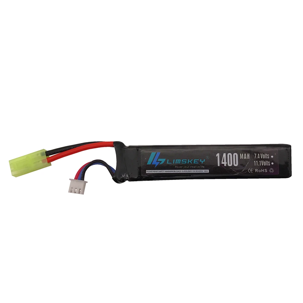 7.4V Lipo Battery for Mini Airsoft Guns RC Model 7.4V 1400mAh 25C Battery For Electric Toys Guns Parts Tamiya Plug