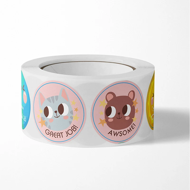 Autocollants de Récompense de Motivation pour Enfant, 500 Pièces, Adhésifs pour Enseignants d'École, Incitatifs pour Étudiants, Animaux Mignons, Attro, Papeterie
