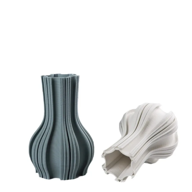 

Modern white ceramic origami vase ornament Italian minimalist living room wabi-sabi premium soft decoration