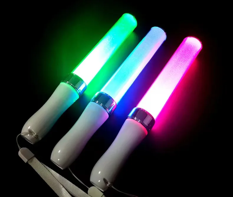 Japanese and Korean Concert Props 18 Color 3W High Brightness LED Fluorescent Stick Support Luminous   Pen Light