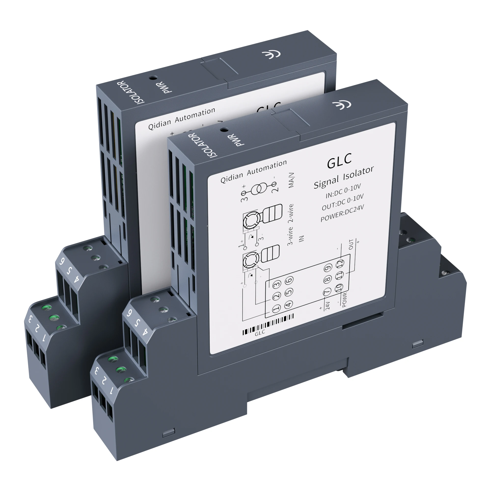 

Analog Signal Isolator 4-20mA 0-10V 0-75mV to 0-20mA 1-5V 1 In 1 Out Quick Response Magnetoelectric Isolation Signal Transmitter