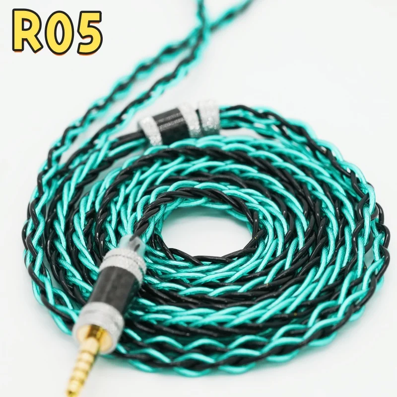 

XINHS HIFI R05 8-Core Black Green Silver Plated Copper Alloy Earphone IEM Cable With 3.5mm/4.4mm/2.5mm Plugs/ MMCX/2Pin/IE900