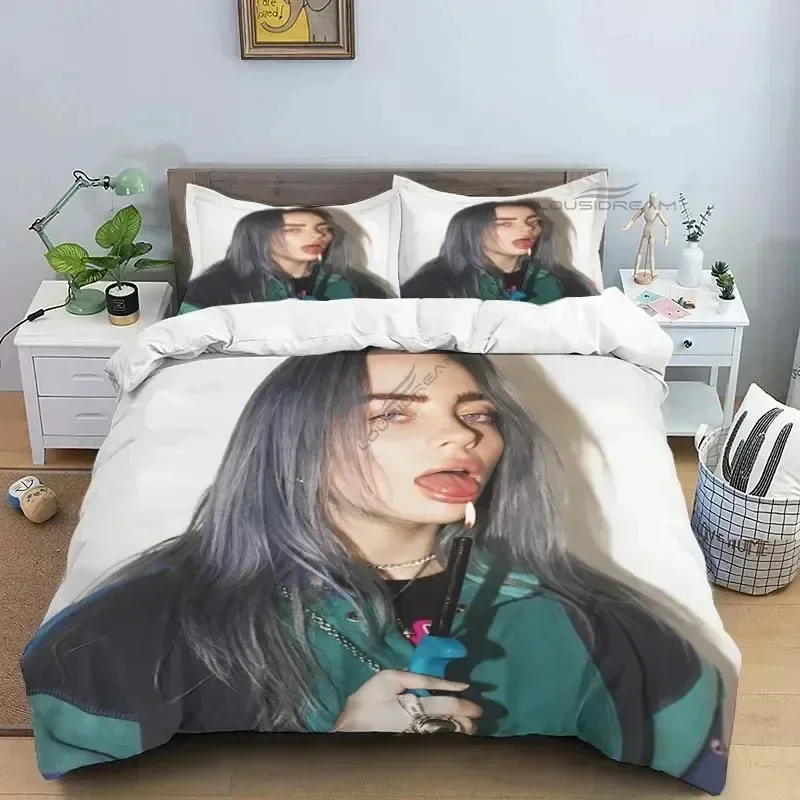 Luxury New 3D Print Popular Star B-E Singer Bedding Set Duvet Cover Bed Set Quilt Cover Pillowcase Size Boys Adult Bedding Set 4