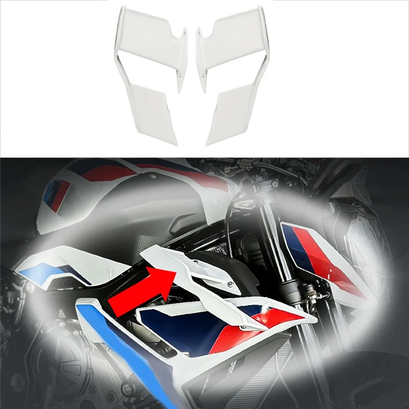 A96E-Motorcycle Fairing Winglet For BMW S1000R M1000R 21-24 Windshield Wing Fairing Front Aerodynamic Spoiler