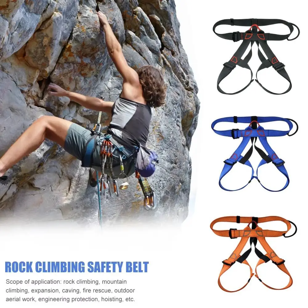 Adjustable Outdoor Rock Climbing Harness Waist Support Half-Body Professional Sports Harnesses Multi-purpose Durable Safety Belt