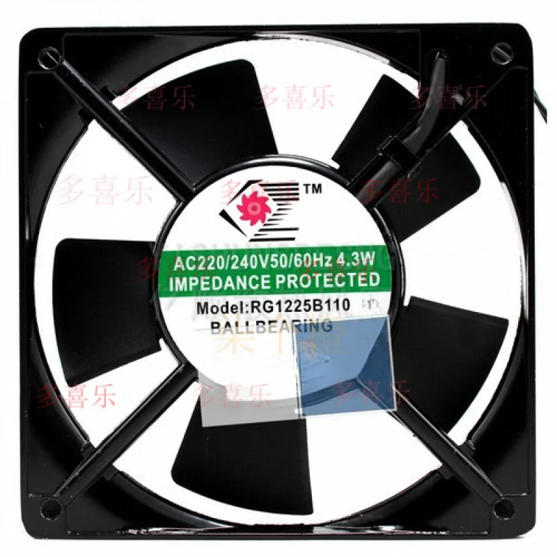 

ZMZM 1PC for RG1225B110 AC220-240V 4.3W 12cm 120*120*25mm 2-wire Axial cooling fan