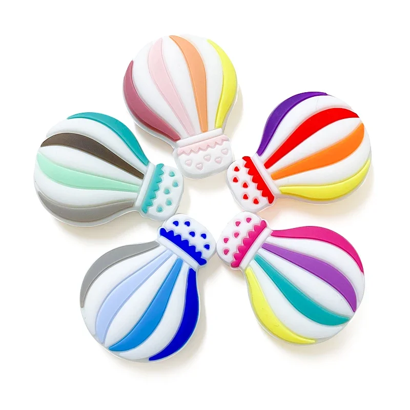 10 Stück Mini Baby Silikon-Ballonperlen BPA-frei, Beißspielzeug für Säuglinge, Kaubare Schnullerkette, Schnullerzubehör, Geschenk