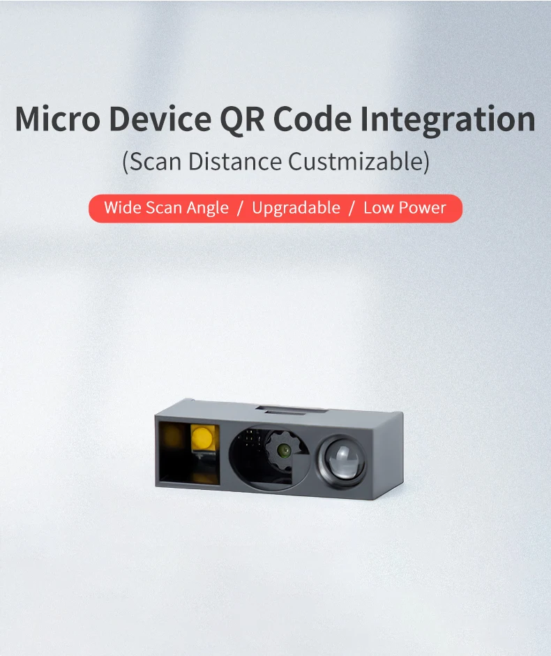 2D Embedded Fixed Mount Weitwinkel Barcode Scanner Engine 1D 2D QR Barcode Reader Mini-Größe Geeignet für PDA Roboter Integration