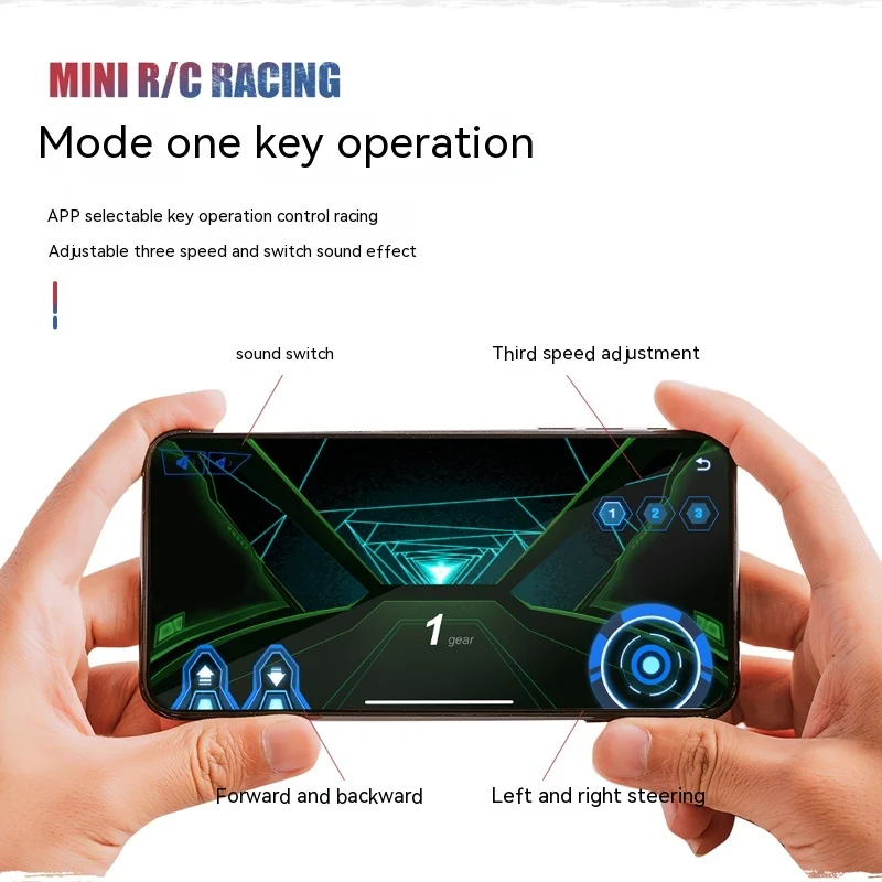 Upgraded version of mobile phone APP mini remote control car Coke can car charging electric racing car children\'s toy sports car