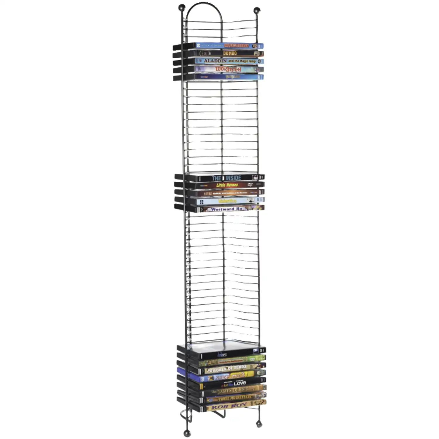 

Atlantic 42 "Nestable 52 DVD/ BluRay Storage Tower, Gunmetal