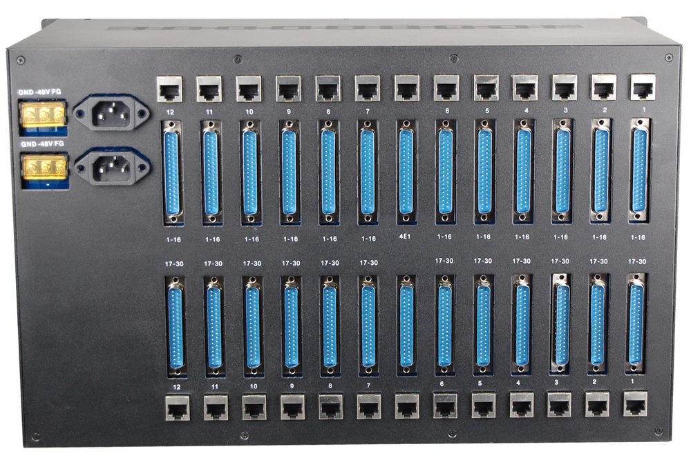 PCM MUX, optisch multiplex, 120-kanaals telefoon multiplex over glasvezel of coax, telecom multiplex