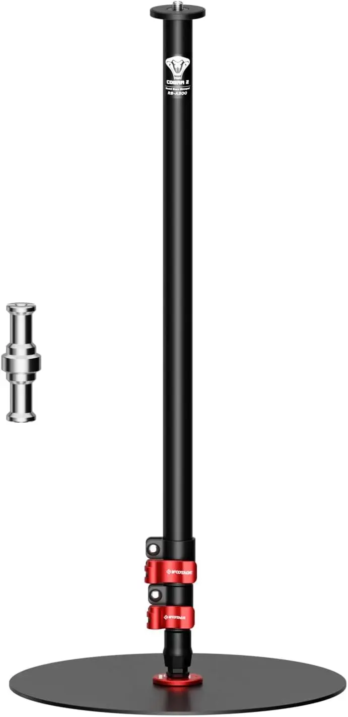 

60" Round Base Monopod, Light Stand for Camera, Tripod Alternative with 1/4" & 3/8" Screw, 22lb Capacity