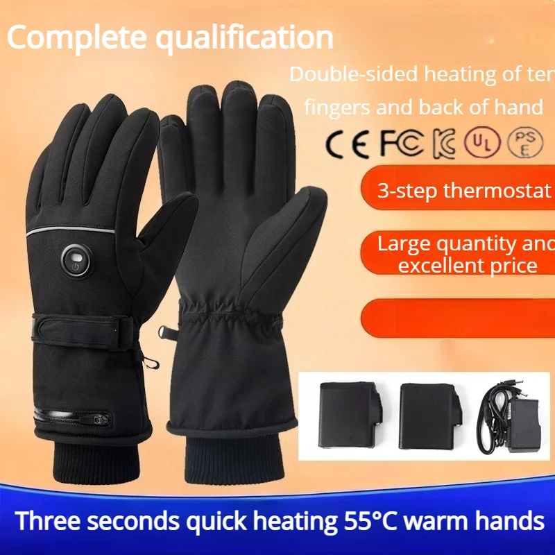 

Новинка 2026, мотоциклетные перчатки с подогревом, зимние мото перчатки с подогревом для автомобилей и мотоциклов, аксессуары для велосипеда, мужские велосипедные перчатки