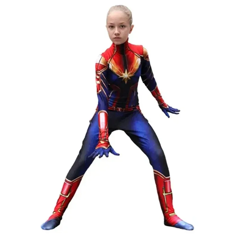 Цианиме супергерой Кэрол Денверс Капитан Косплей Костюм Фильм Мстители Комбинезон капитана Cos Боди Хэллоуин для женщин Девушка