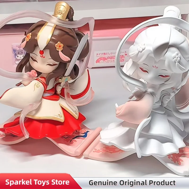 Фото Оригинальная серия фигурок Tian Guan Ci Fu Dan Qing Feng Hua: коллекционная игрушка-сюрприз Huacheng Xielian, модная кукла, таинственная коробка, подарок на день рождения