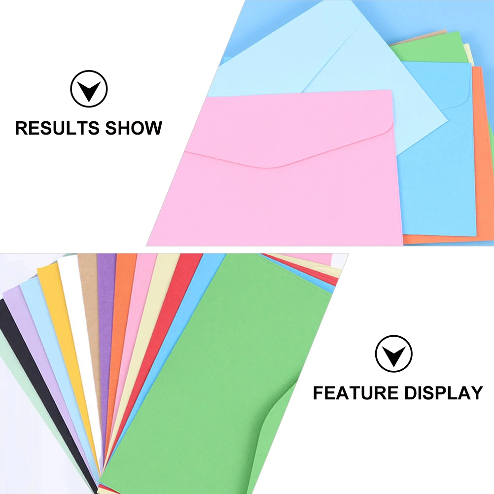 

70Pcs Solid Color Paper Envelopes Practical Envelopes For Invitation Cards And Decorations
