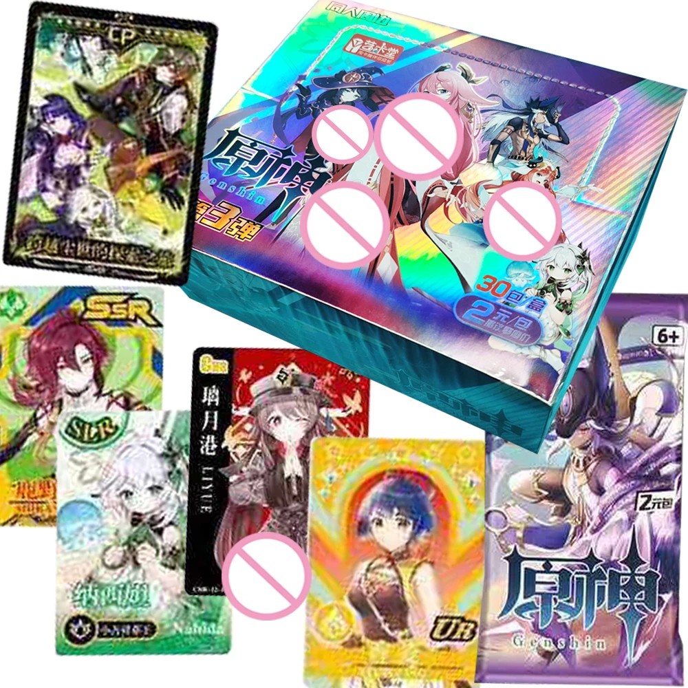 

Коллекционные карточки Genshin Impact: Бустер-бокс «Открытый мир», фэнтези-приключения, высококачественные карточки с персонажами, подарки для фанатов