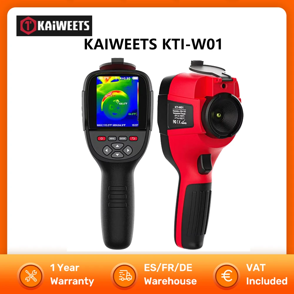 KAIWEETS KTI-W01 Thermal Imaging Camera 256x192 IR Resolution -4°F to 1022°F 3500mAh Battery IP54 Free PC Software Upgrade