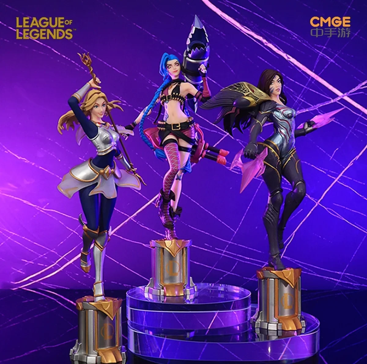 

Original trendy 3D pen tabletop figurine featuring the Runaway Girl Jinxlas from the game League Legends Desk Decoration Anime