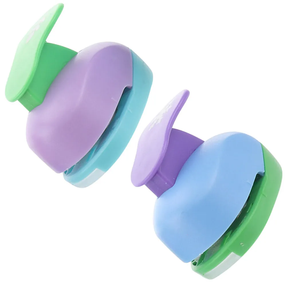 2Pcs Paper Punch DIY Punching Tool Sturdy Plastic Scrapbooking Hole Punch for Invitations Greeting Cards Scrapbooks Crafting
