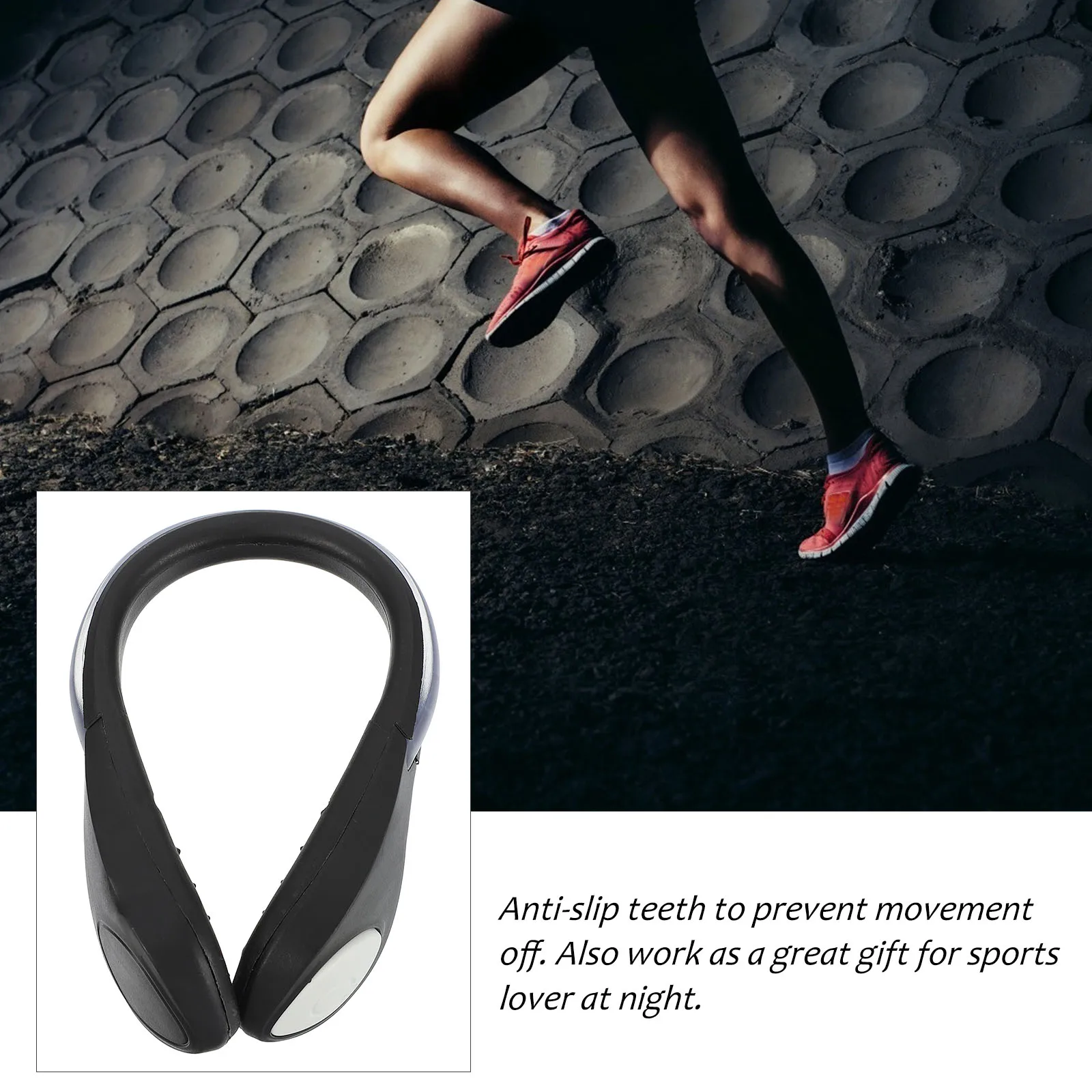 

2 Pcs Lights Luminous Shoe Clip Night Riding Reflective Cycling Clips Running Runner Man