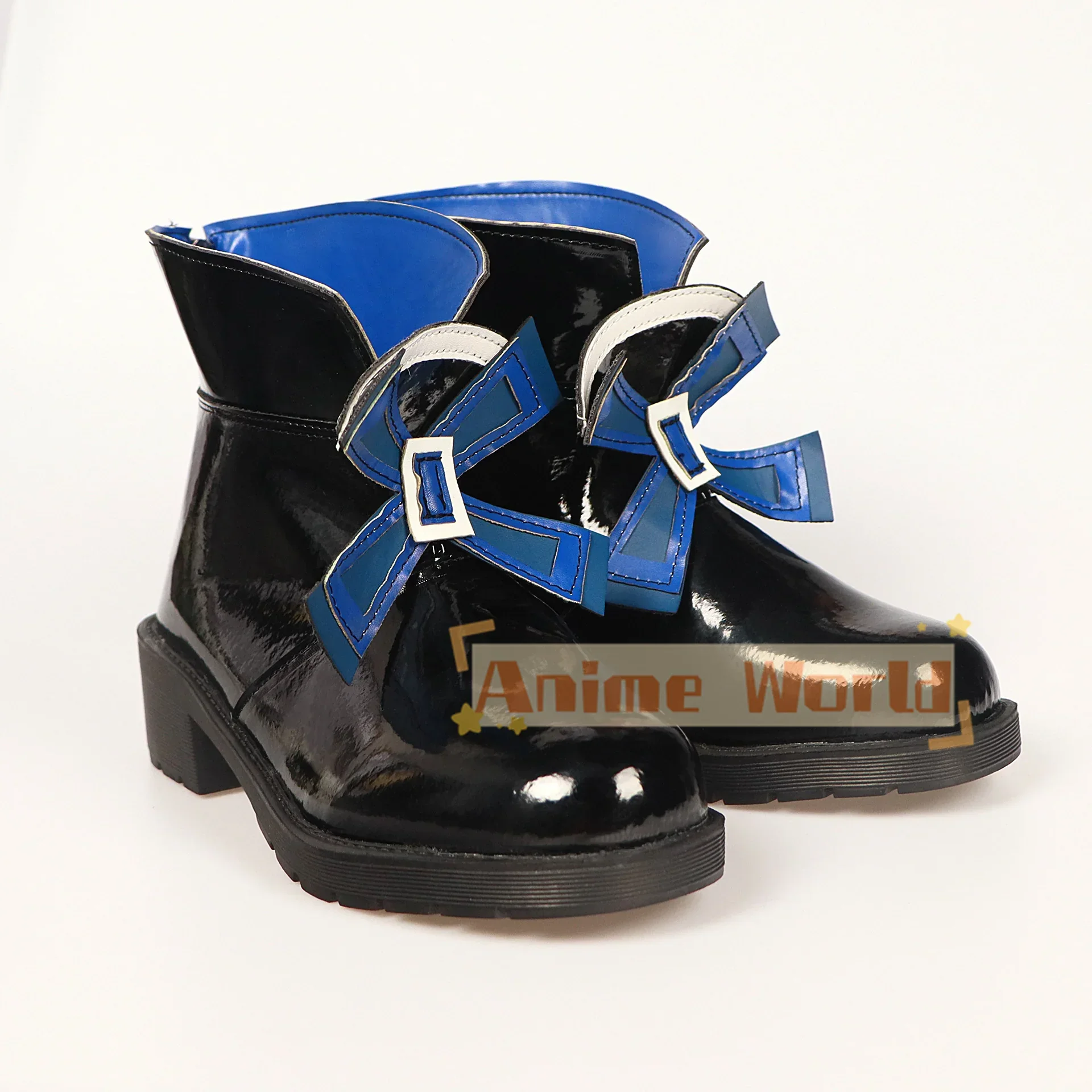 

Genshin Impact Fontaine Hydro Archon Focalors Furlna Black Cosplay Shoes Halloween Carnival Boots Custom Made