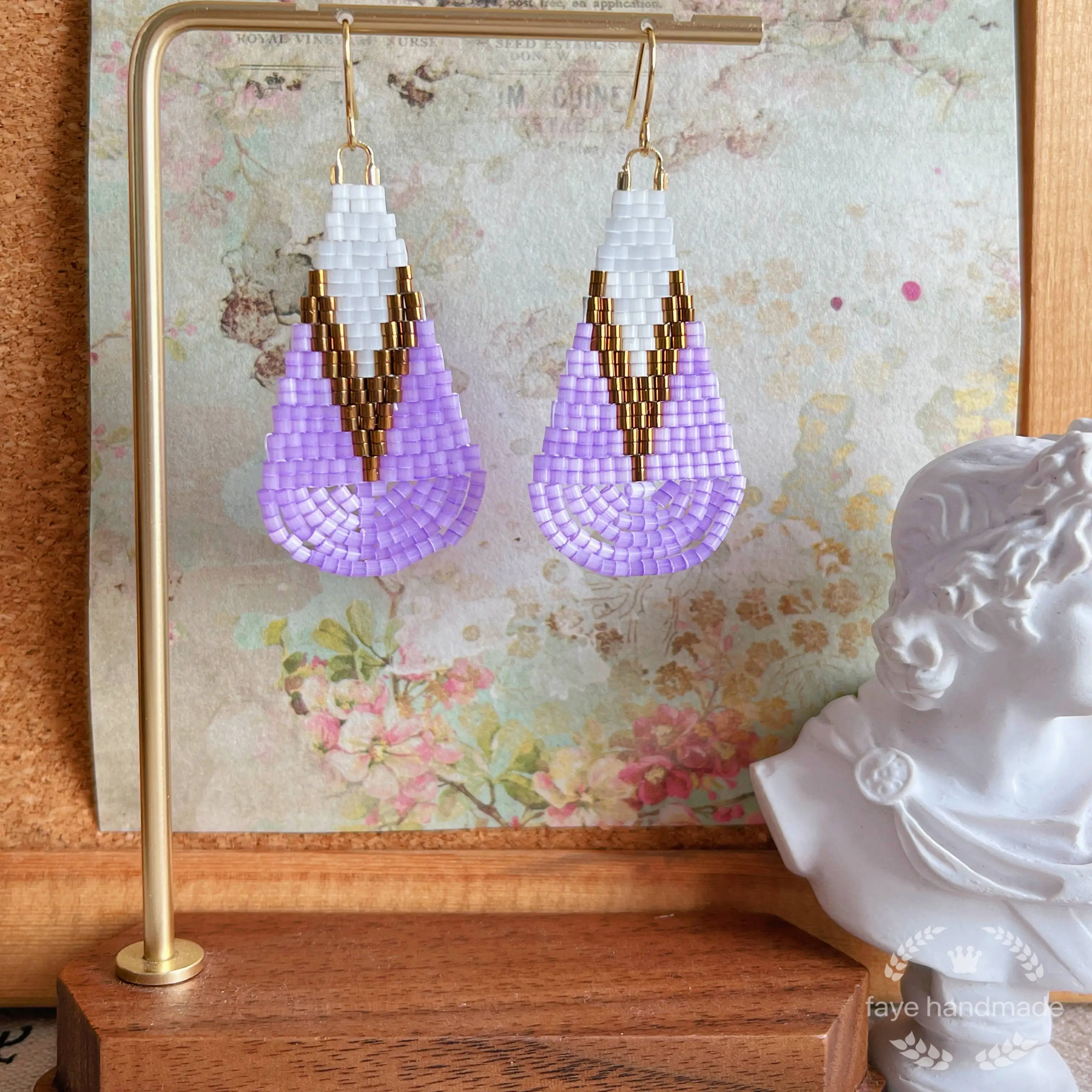 ZGMXR الأرز أقراط من الخرز شرابة بوهيميا سبيكة المنسوجة يدويا الأصلي قطرة الماء الهندسة الإناث بسيطة موضة أقراط مطرزة #3