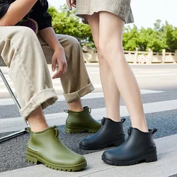 Mens Rain Shoes for Fishing Husband Work and Safety Rubber Boots Waterproof Galoshes Couples Garden Kitchen Water Boots Footwear