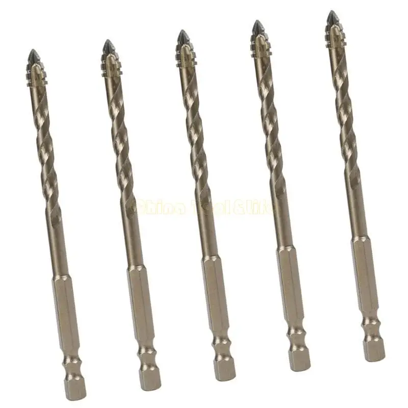 57qf 5pcs Высокоэффективные эксцентричные спиральные биты для разнообразного материала бурения