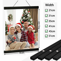 Magnetic Poster Hanger Frame Teak Pine Photo Hangers Hanging Kit for Pictures Canvas Prints Poster Scroll Artwork Print Holder