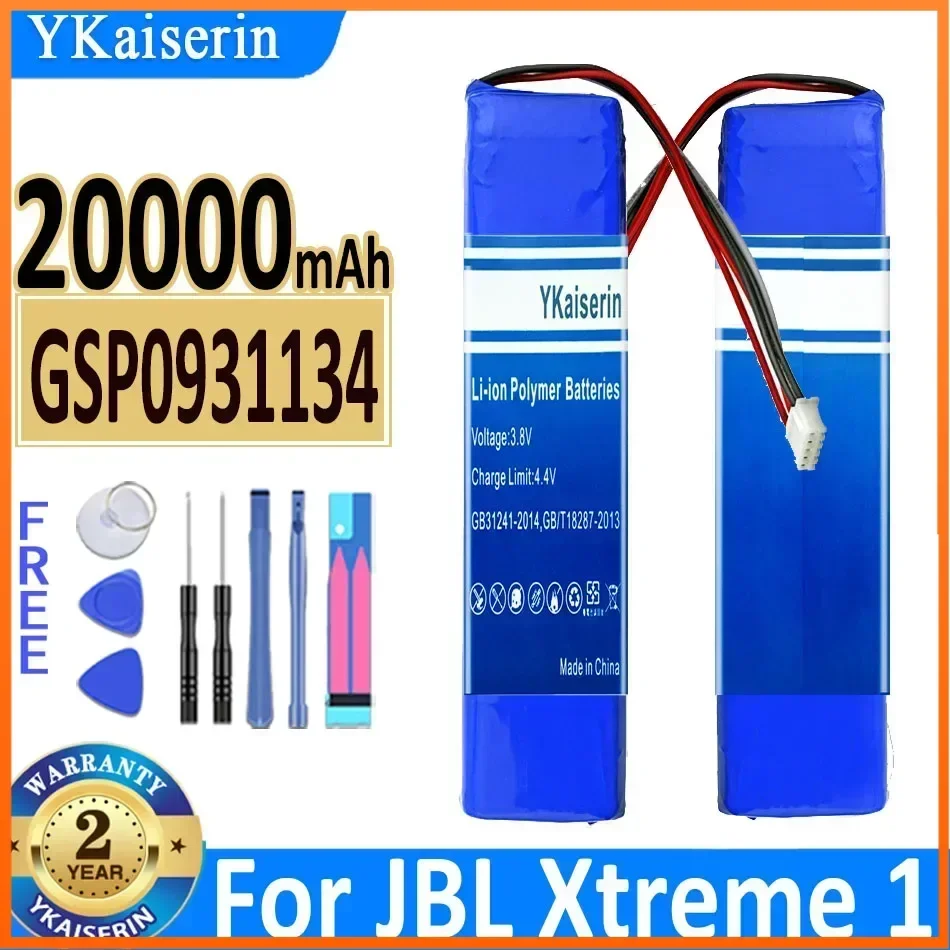 YKaiserin GSP0931134 20000mAh Battery Batterij + Track Code for JBL XTREME Xtreme 1 Xtreme1 Speaker Replacement Battery