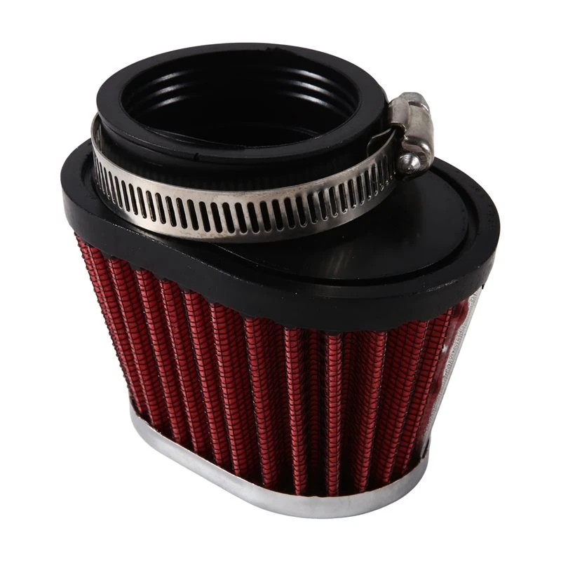 Universal Red Car Motorcycle Air Filter 1Pcs Round Tapered Mushroom Head 51Mm 2 Inch Intake Filter-Red