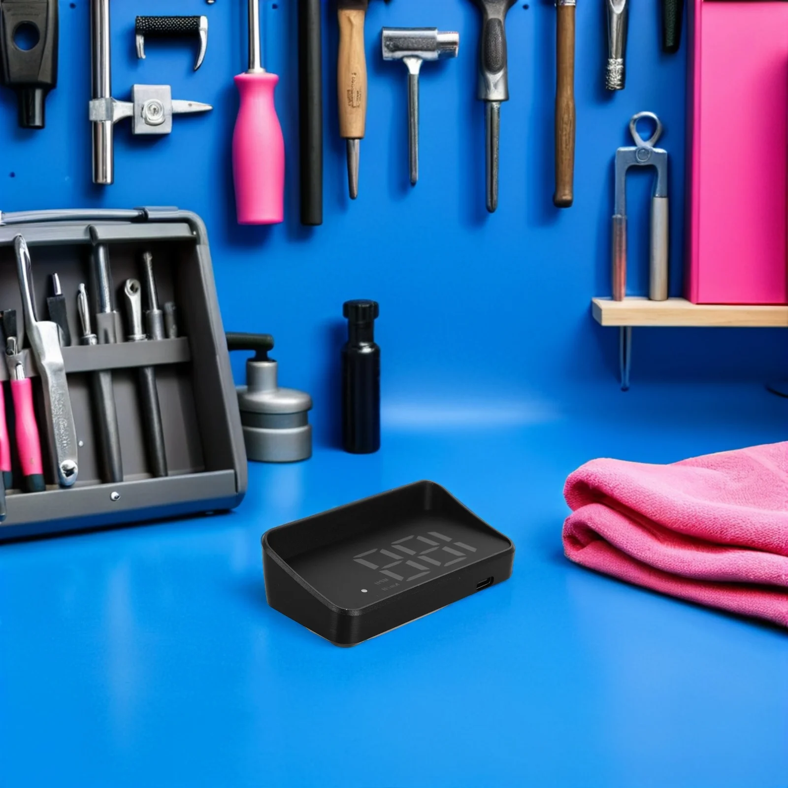 

1Set Universal Car Speedometer GPS Real-Time Speed Tracker Green LCD Dashboard Display Vehicle Mounted Speedometer USB Plug and