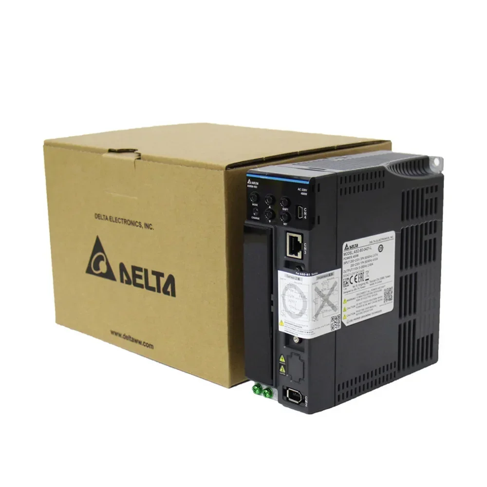 Delta B3 Serie 220V AC Servo Motor Drive Kit 400W 750W 40 60 80130mm Flange 24bit Incremental Replace B2 A2 Pulse Input EtherCAT