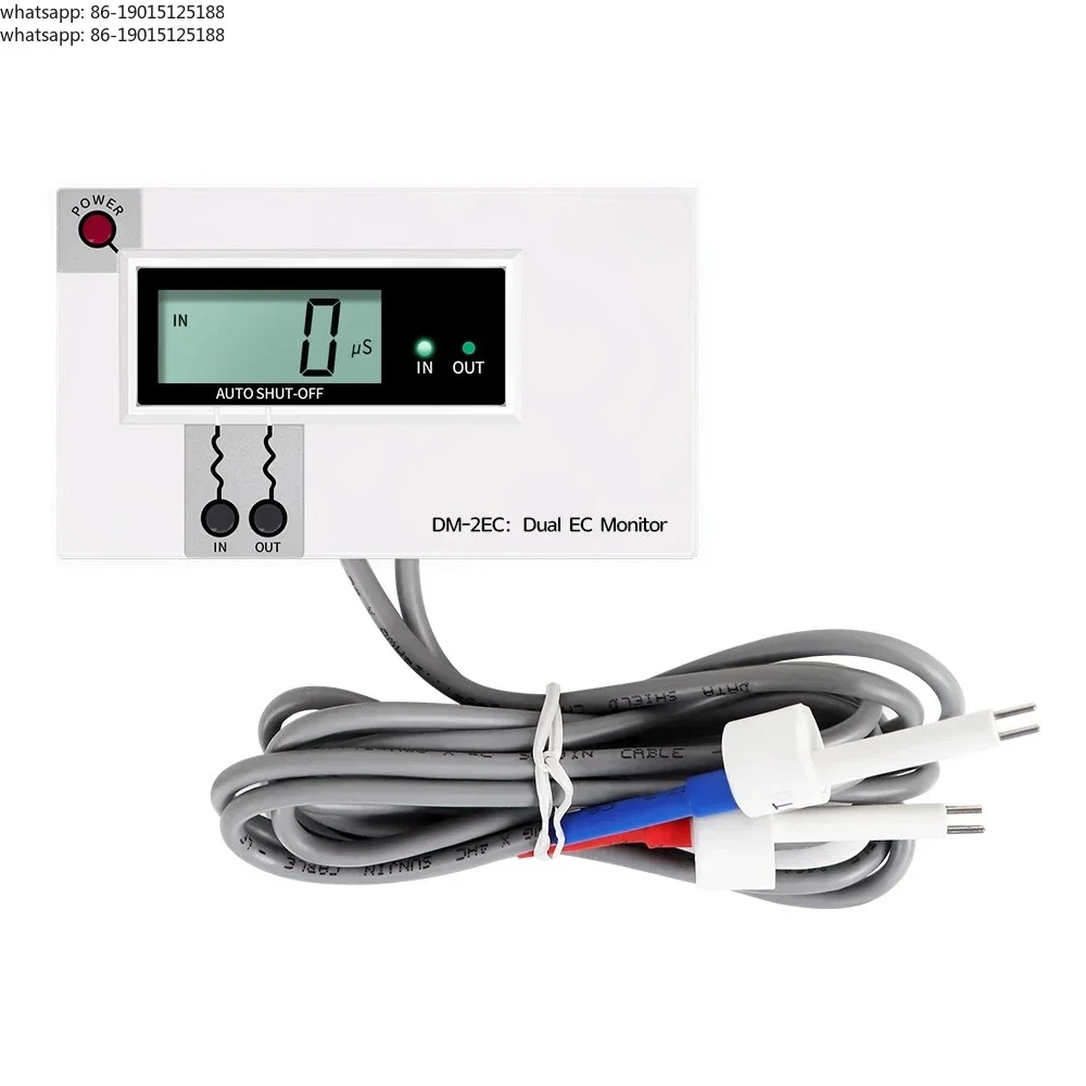 Digital Water Quality Tester Dual Probe Online TDS Detector Input/Output Water Quality Monitor for Tap Water Fish Tank