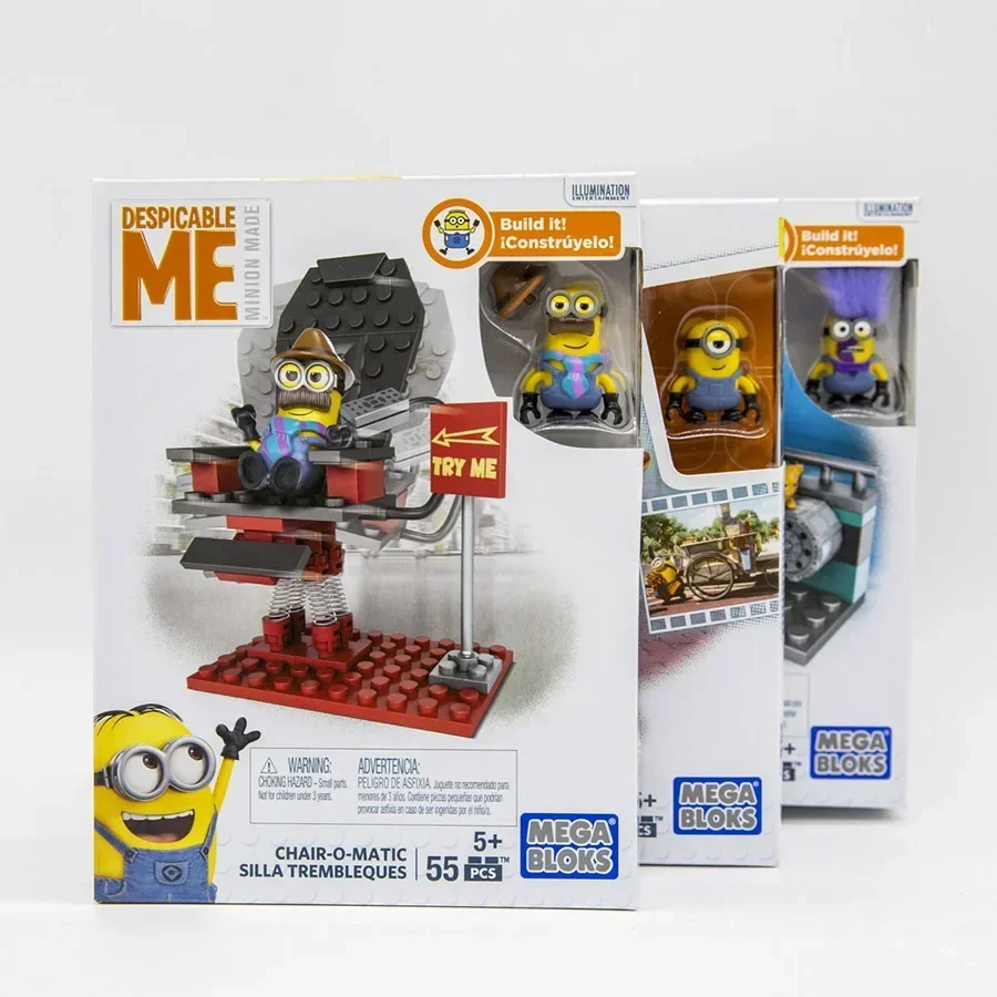 Bloks Construx Minionki Seria Minionki Budynek Figurka Anime Mini Śliczny Model Kolekcjonerski Zabawki Ozdoba Pokoju Prezent Urodzinowy