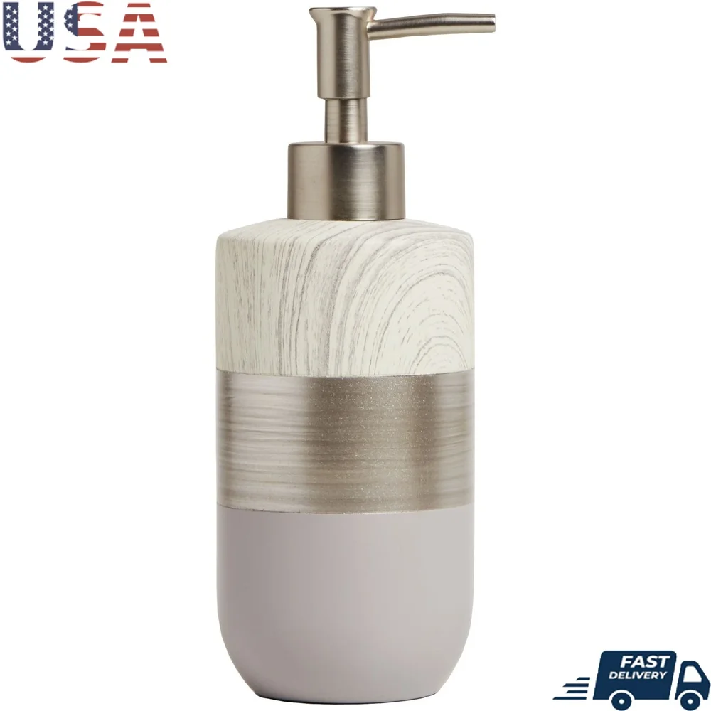 

Современный дозатор мыла для лосьона, насос из матового никеля, вмещает цемент из смолы 14 унций, идеальная ванная комната, современный стиль