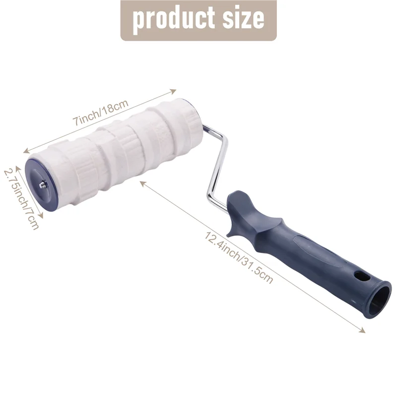 LLCS-Decorative Paint Roller Pattern Painting Tool Wall Diy Art Paint Texture Rolling Flower Roll